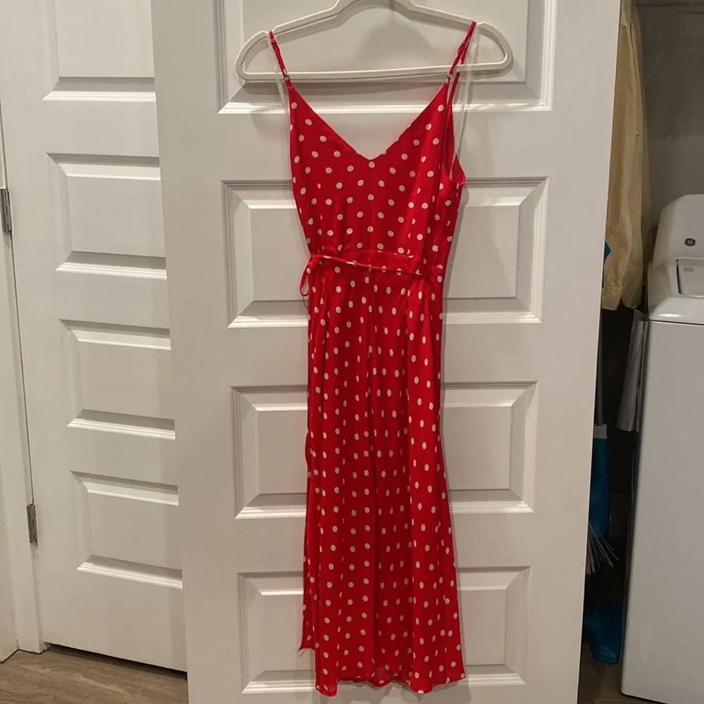 Lunik Red Polka Dot Wrap Dress NWT - Picture 5 of 8